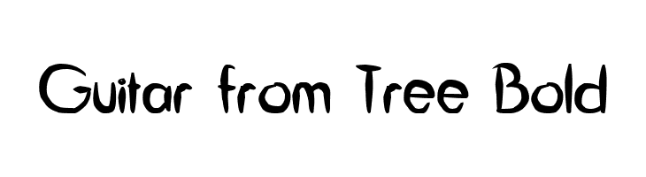Guitar from Tree Bold Font