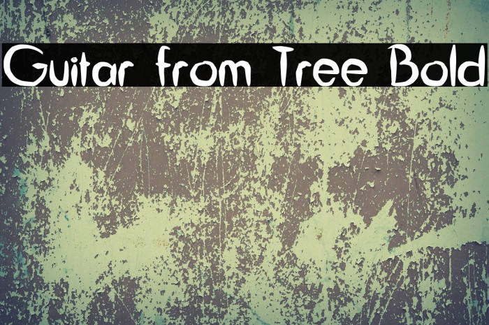 Guitar from Tree Bold Font examples