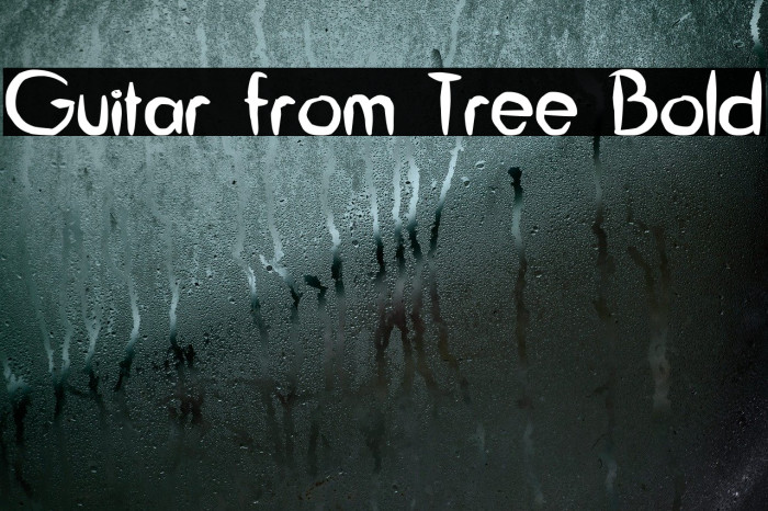 Guitar from Tree Bold Font examples