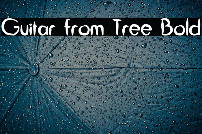 Guitar from Tree Bold Font examples