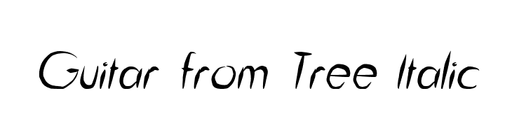 Guitar from Tree Italic Font