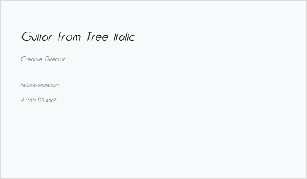 Guitar from Tree Italic Business Card