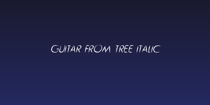 Guitar from Tree Italic Social Header