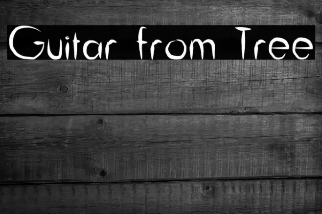 Guitar from Tree Font examples