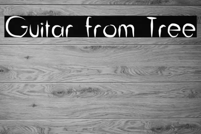 Guitar from Tree Font examples