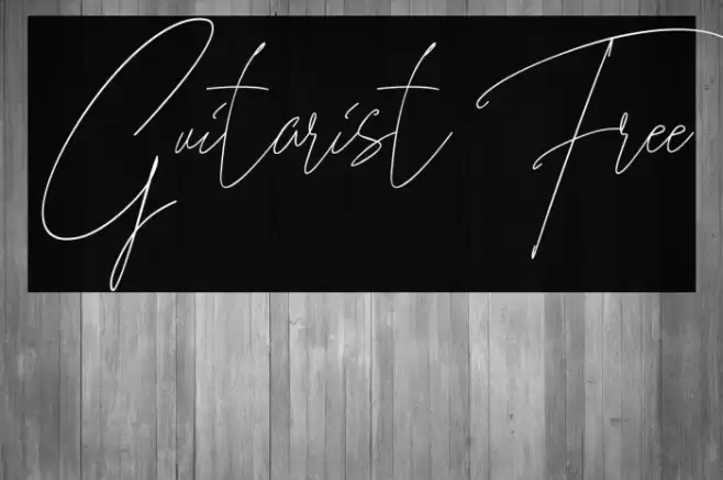 Guitarist Free Font examples