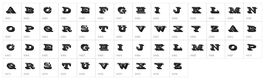 Guitly Filled Regular Character Map