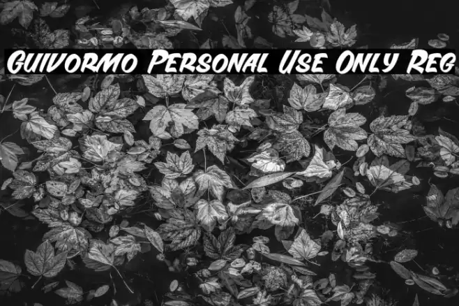 Guivormo Personal Use Only Reg フォント examples