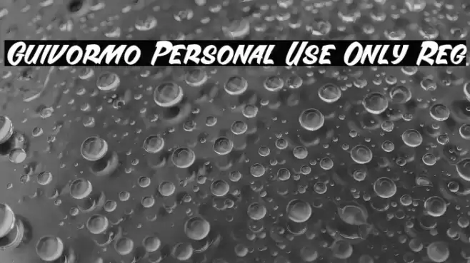 Guivormo Personal Use Only Reg フォント examples