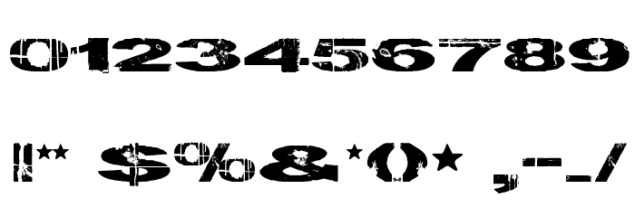 Gulag Decay Font OTHER CHARS
