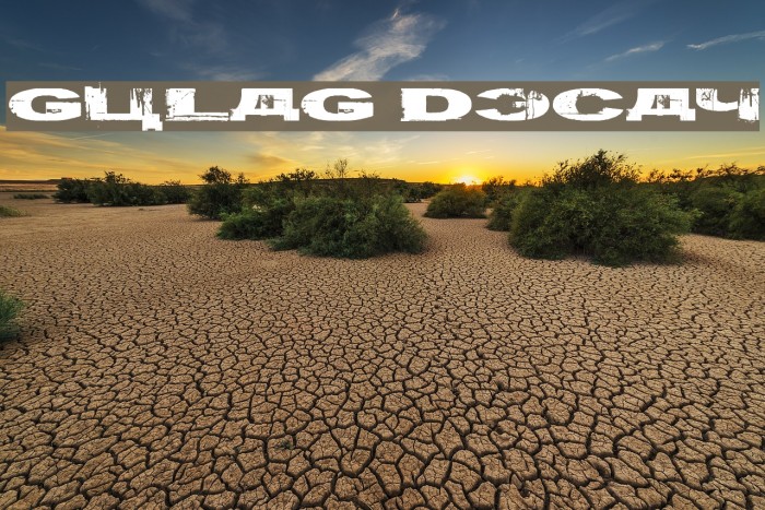 Gulag Decay Font examples