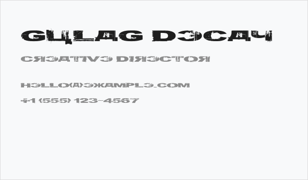 Gulag Decay Business Card