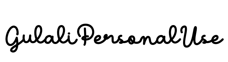 Gulali Personal Use  Frei Schriftart Herunterladen