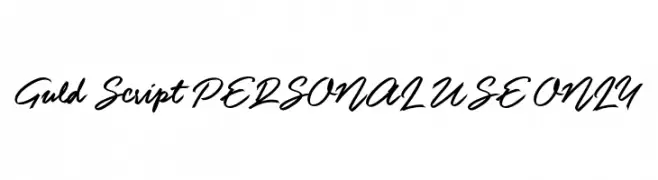 Guld Script PERSONAL USE ONLY  Descarca Fonturi Gratis