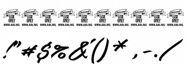 Guld Script PERSONAL USE ONLY Font OTHER CHARS