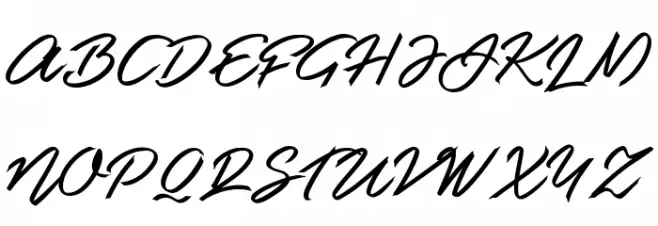 Guld Script PERSONAL USE ONLY フォント 大文字