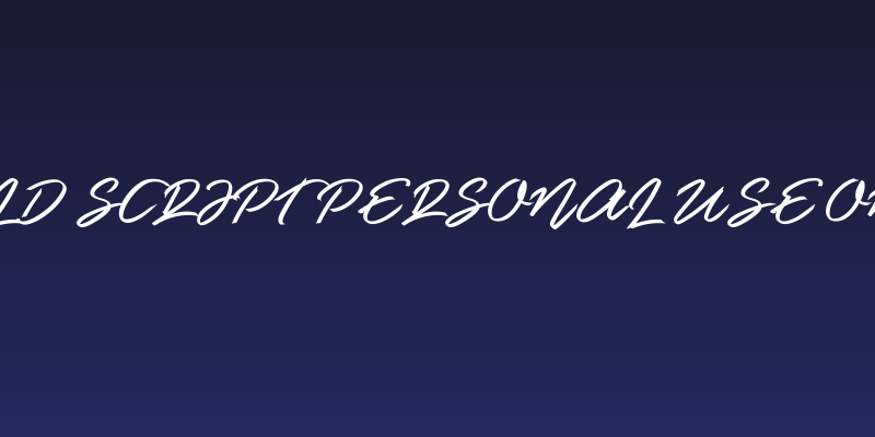 Guld Script PERSONAL USE ONLY Social Header