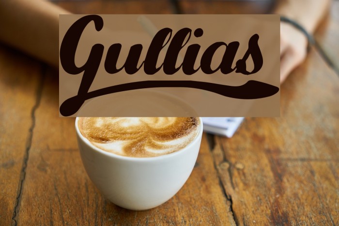 Gullias Шрифта examples