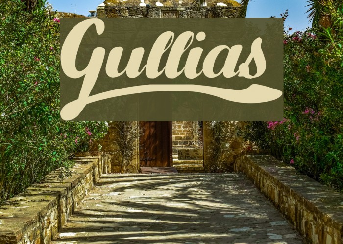 Gullias Шрифта examples