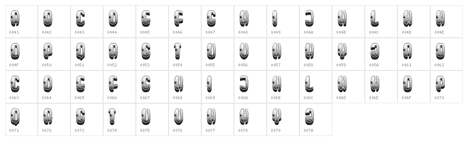 Gulliver Regular Character Map