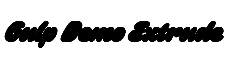 Gulp Demo Extrude  font caratteri gratis