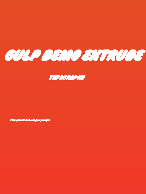 Gulp Demo Extrude Poster