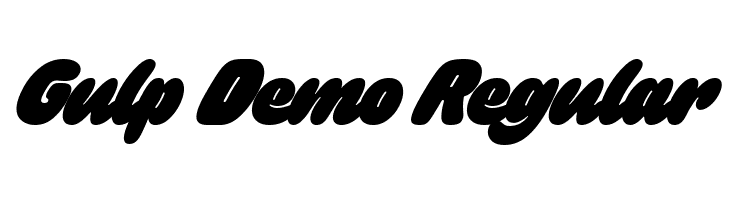 Gulp Demo Regular  Frei Schriftart Herunterladen
