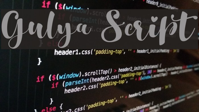 Gulya Script Font examples