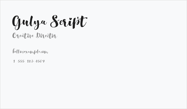 Gulya Script Business Card