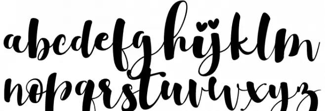 Gulya Script Caratteri MINUSCOLO