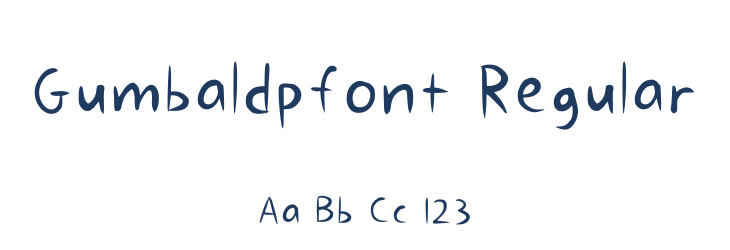 Gumbaldpfont Regular Font Preview