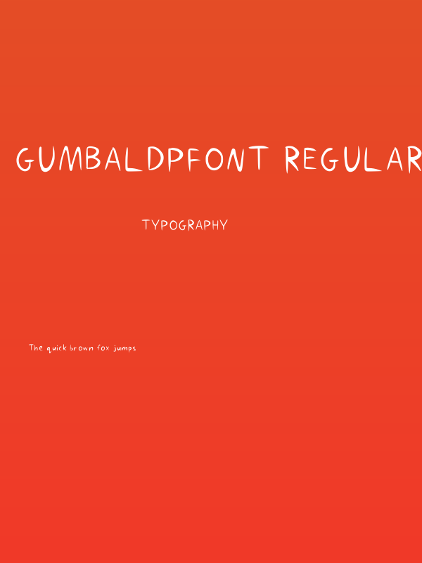Gumbaldpfont Regular Poster
