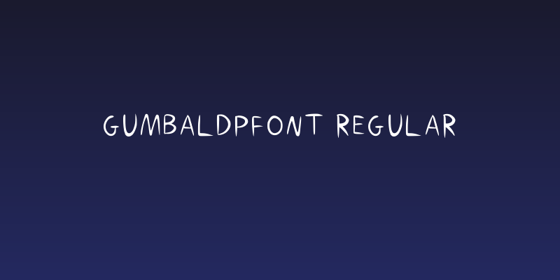 Gumbaldpfont Regular Social Header