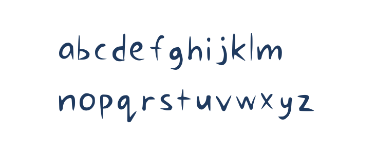 Gumbaldpfont Regular Lowercase