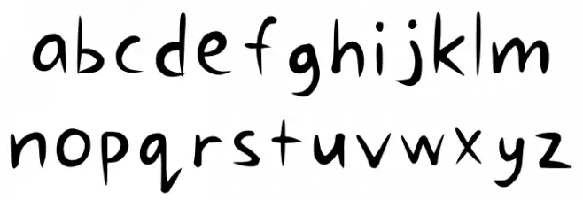 Gumbaldpfont Regular Fonte MINÚSCULAS