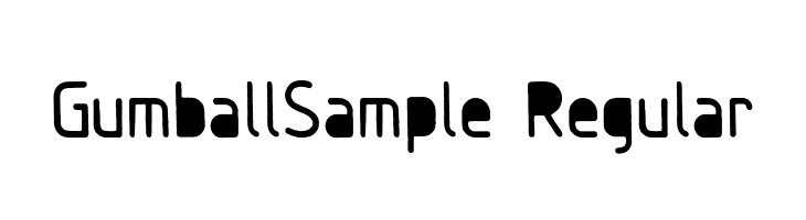 GumballSample-Regular  नि: शुल्क फ़ॉन्ट्स डाउनलोड