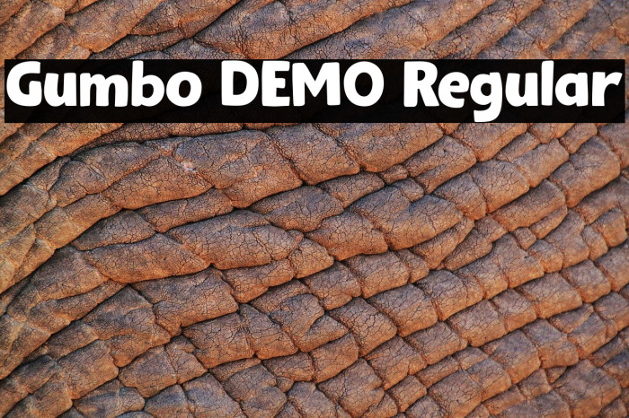 Gumbo DEMO Regular Font examples