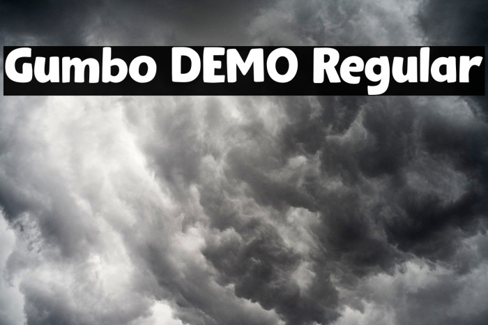 Gumbo DEMO Regular Font examples