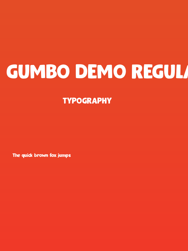 Gumbo DEMO Regular Poster