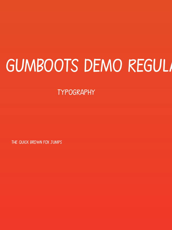 Gumboots DEMO Regular Poster