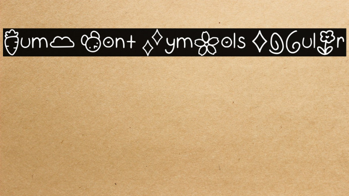 Gumi Font Symbols Regular Example 2