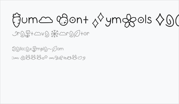 Gumi Font Symbols Regular Business Card