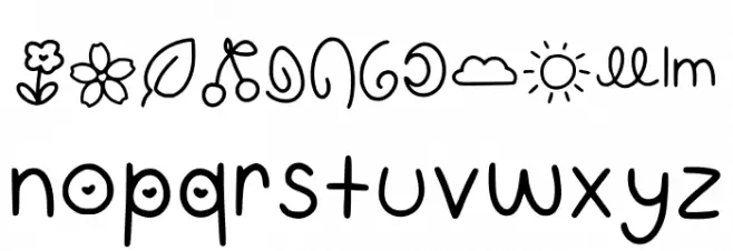 Gumi Font Symbols Regular फ़ॉन्ट लोअरकेस