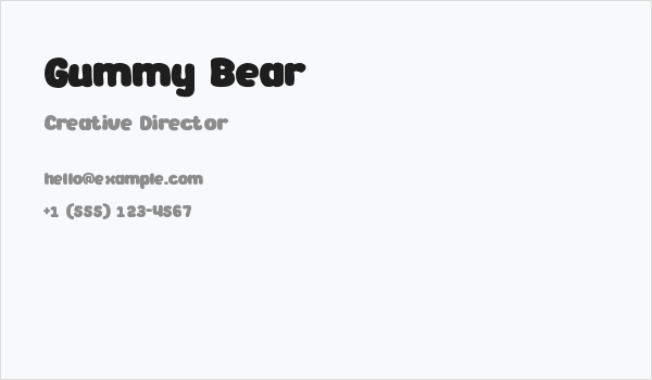 Gummy Bear Business Card