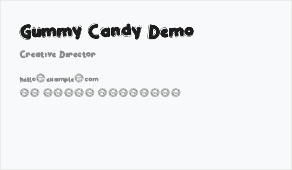 Gummy Candy Demo Business Card