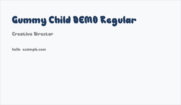 Gummy Child DEMO Regular Business Card