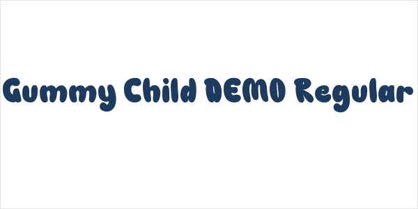 Gummy Child DEMO Regular Logo