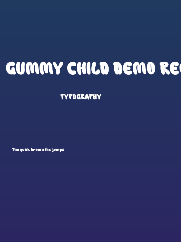 Gummy Child DEMO Regular Poster