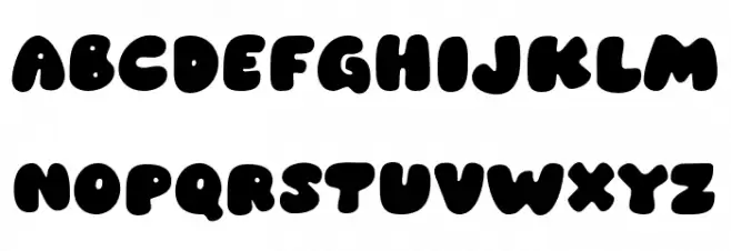 Gummy Sans Schriftart Gro&szlig;