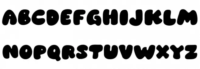 Gummy Sans Schriftart Kleinbuchstaben